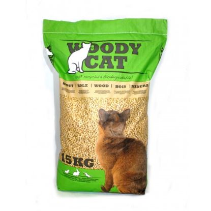 Image de Litiere pour chat Woody cat 100% recyclé et biodégradable 15kg